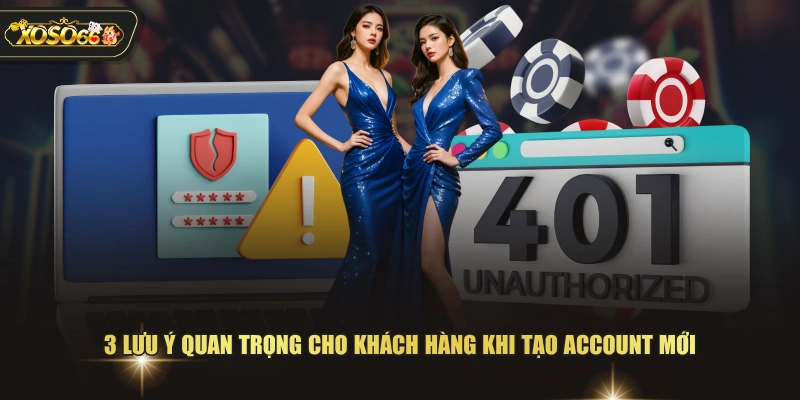3 lưu ý quan trọng cho khách hàng khi tạo account mới