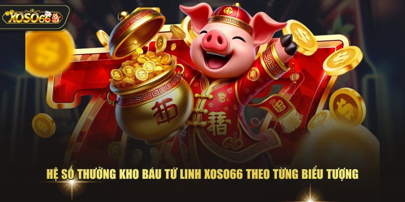 Hệ số thưởng kho báu tứ linh XOSO66 theo từng biểu tượng 