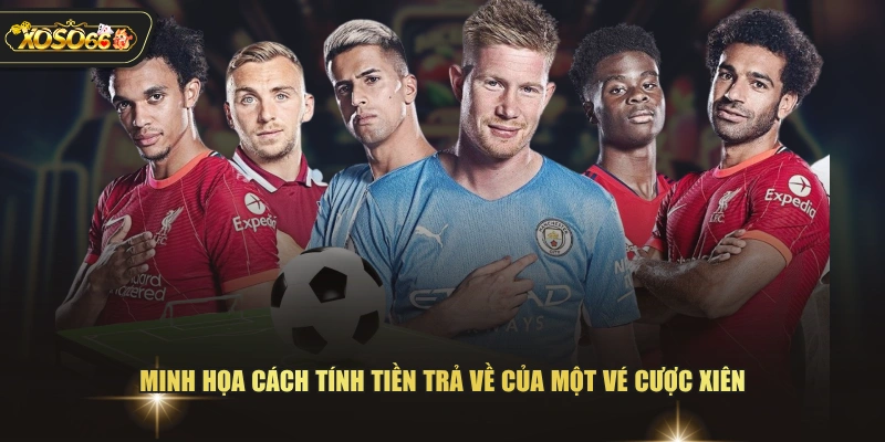 Minh họa cách tính tiền trả về của một vé cược xiên 